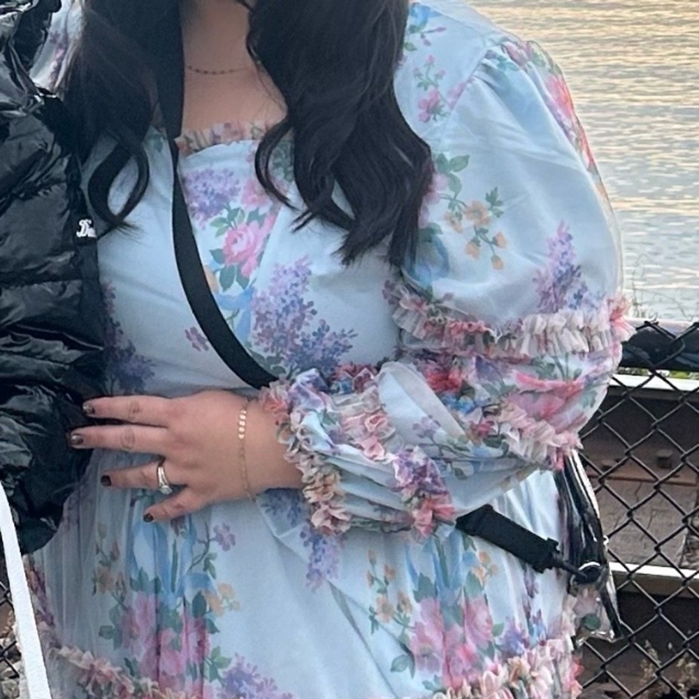 Ivy City Co Floral Maxi Dress - Blue and Pink - Picture 4 of 5